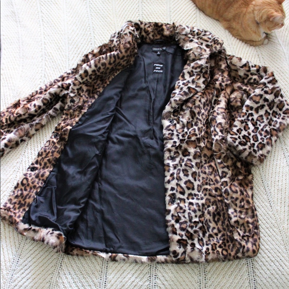 Current Mood Dollskill Leapord Print Coat